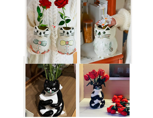 Whimsical Cat-Shaped Flower Vases to Brighten Your Home