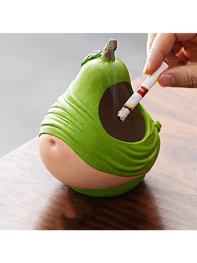 Abstract artistic green pear ashtray, desktop decoration idea