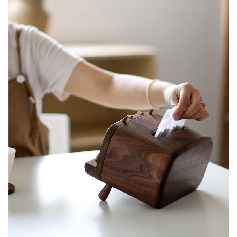 Creative Big Mouth Animal Tissue Box, Black Walnut Personalized Design