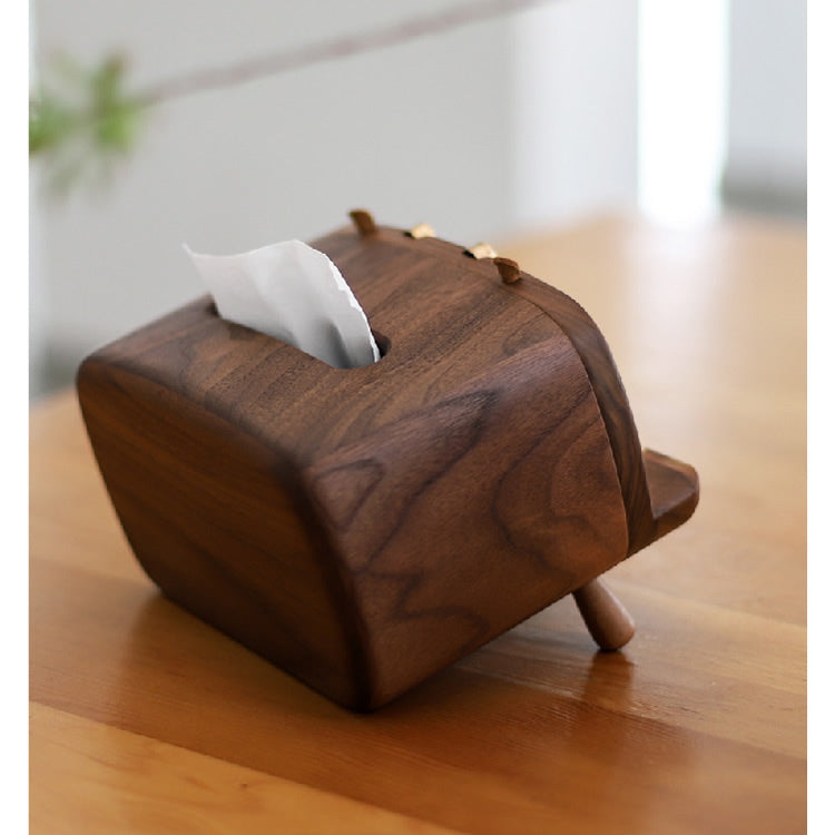 Creative Big Mouth Animal Tissue Box, Black Walnut Personalized Design