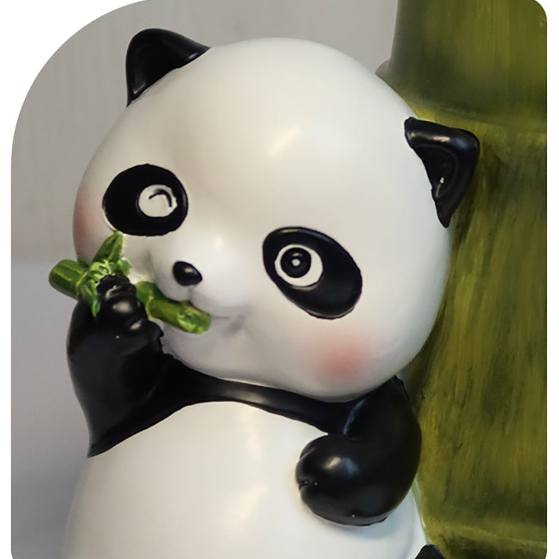 Cute Panda Pen Holder, Bamboo Desktop Storage