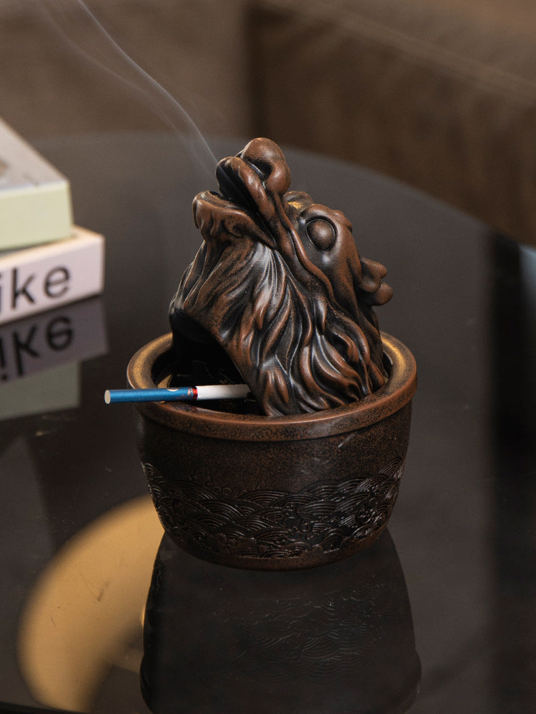 Classical Mythical Beast Spitting Smoke Ashtray, Personalized Decorative Ornaments