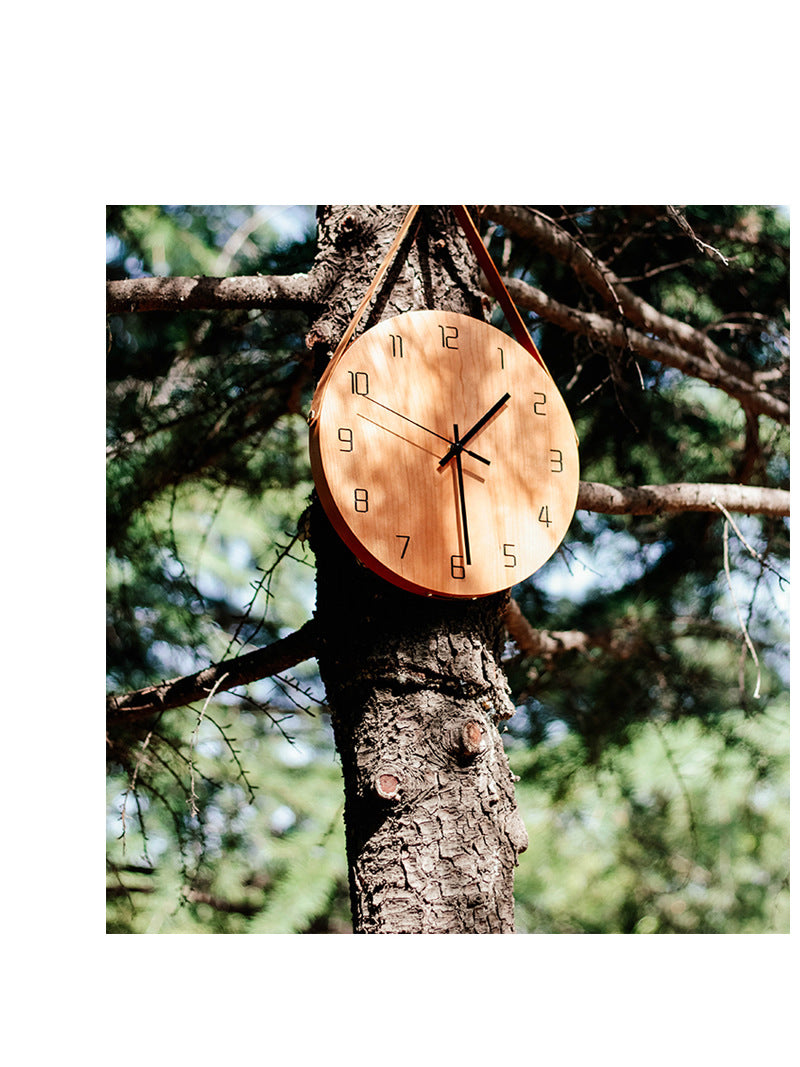 Classic Wooden Art Silent Wall Clock - Timeless and Elegant Design