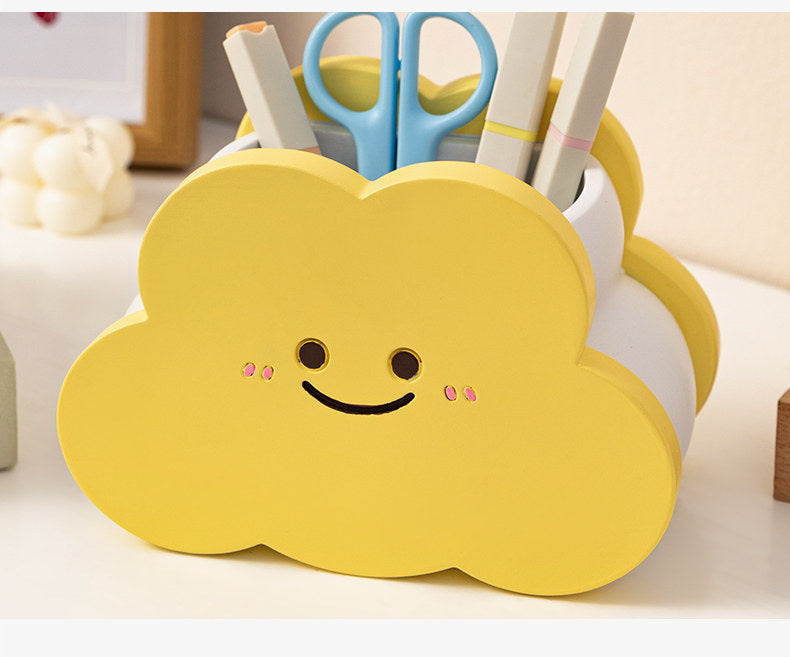 Cloud-Themed Desk Pen Holder,Office Stationery Organizer Storage