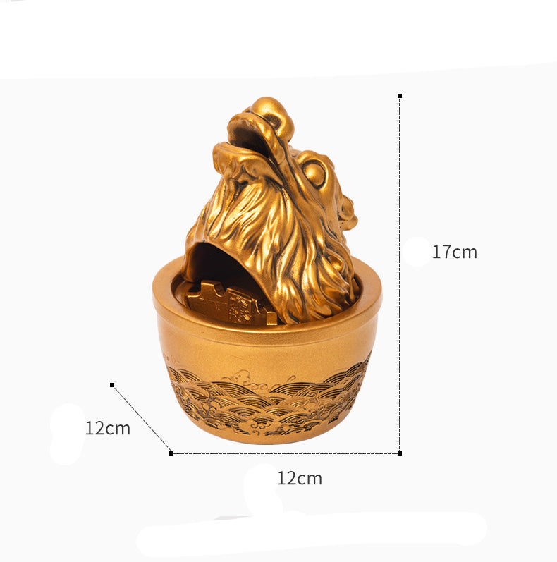 Classical Mythical Beast Spitting Smoke Ashtray, Personalized Decorative Ornaments