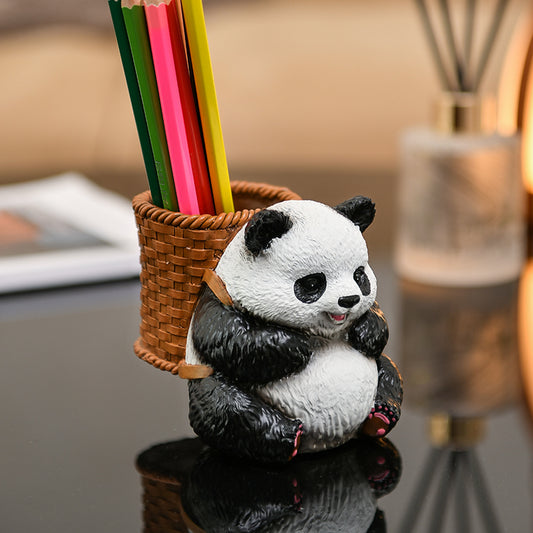 Fun panda pen holder, desktop decoration ideas