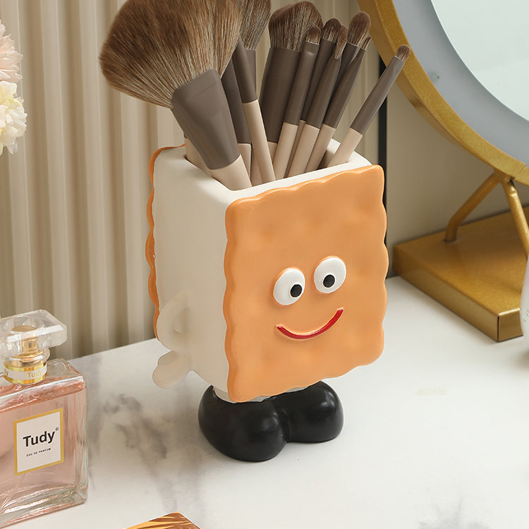 Funny Cartoon Big Eyes Desktop Decoration Storage, Office Pen Holder