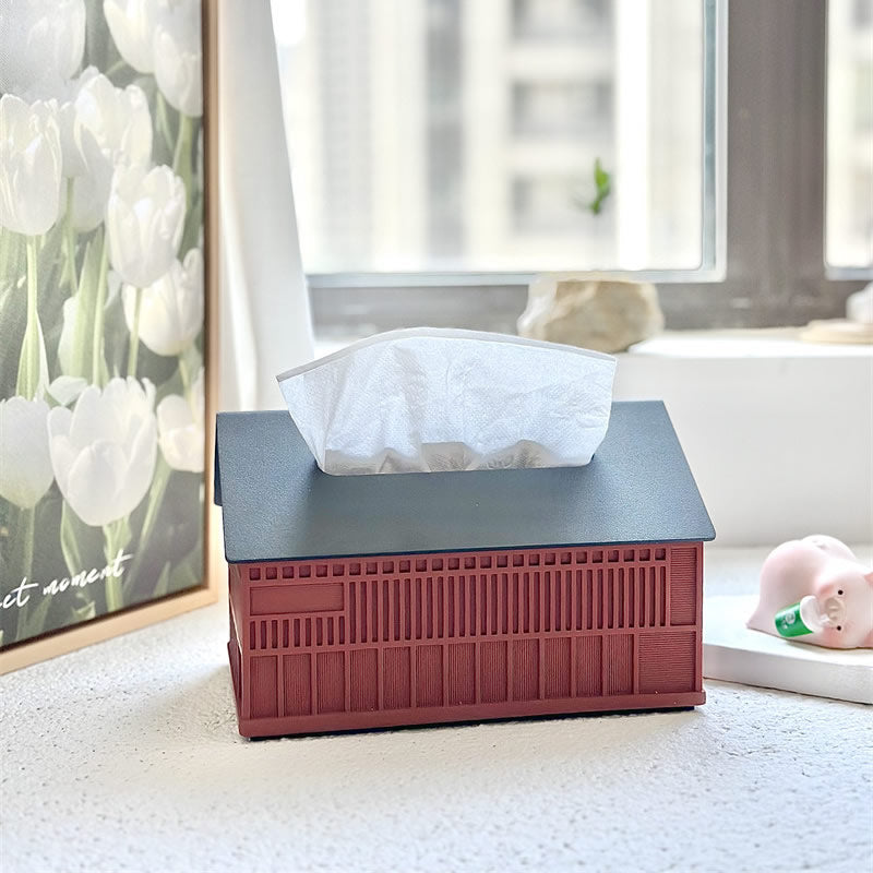 Unique Concrete Industrial Style Architectural Decorative Tissue Box