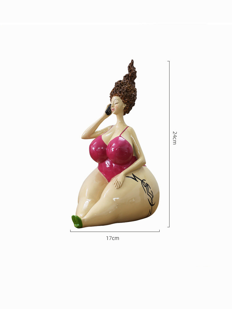 Abstract Art Plump Woman Art Sculpture Ornaments,Home Decor