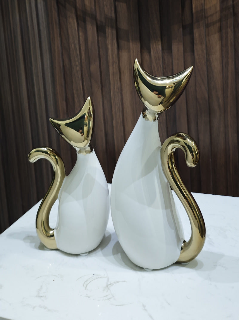 Abstract Cat Sculpture: Elegant and Artistic Home Decoration Ornaments