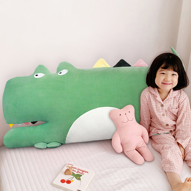 Abstract Green Crocodile Plush Pillow, Cushion, Christmas Gift