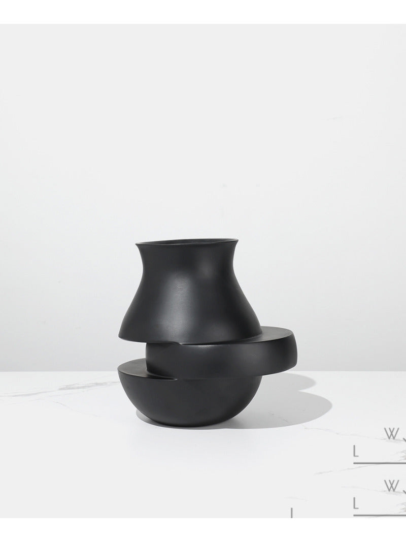 Abstract minimalist art vase, office desktop decoration, home decoration gift