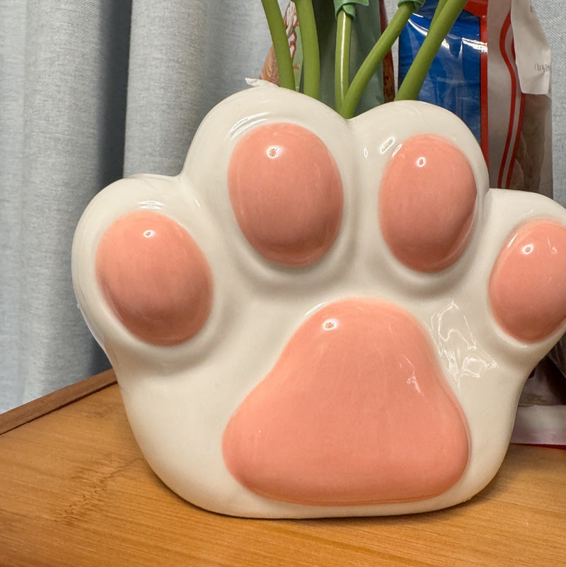 Animal Paw Print Ceramic Vase, Exquisite Art Decoration, Beautiful Gift