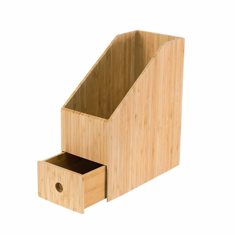 Bamboo Wooden Office Desktop Storage Box, File Box