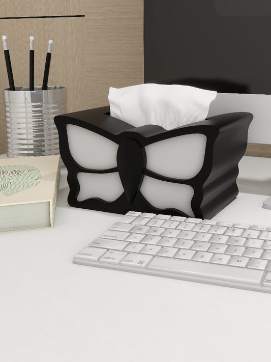 Beautiful Butterfly Tissue Box, Unique Artistic Desktop Decoration