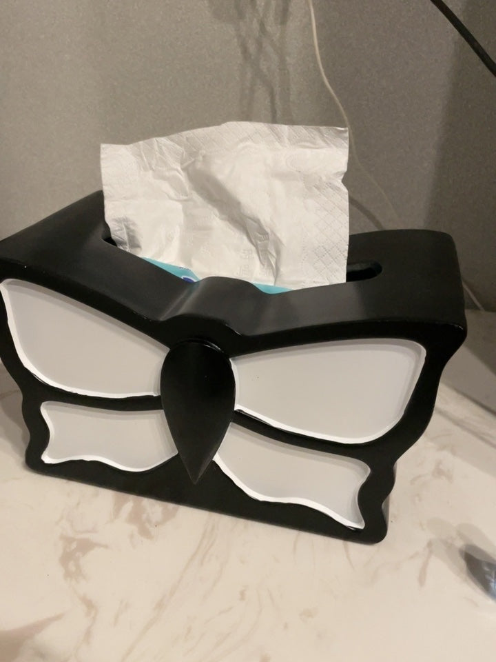 Beautiful Butterfly Tissue Box, Unique Artistic Desktop Decoration