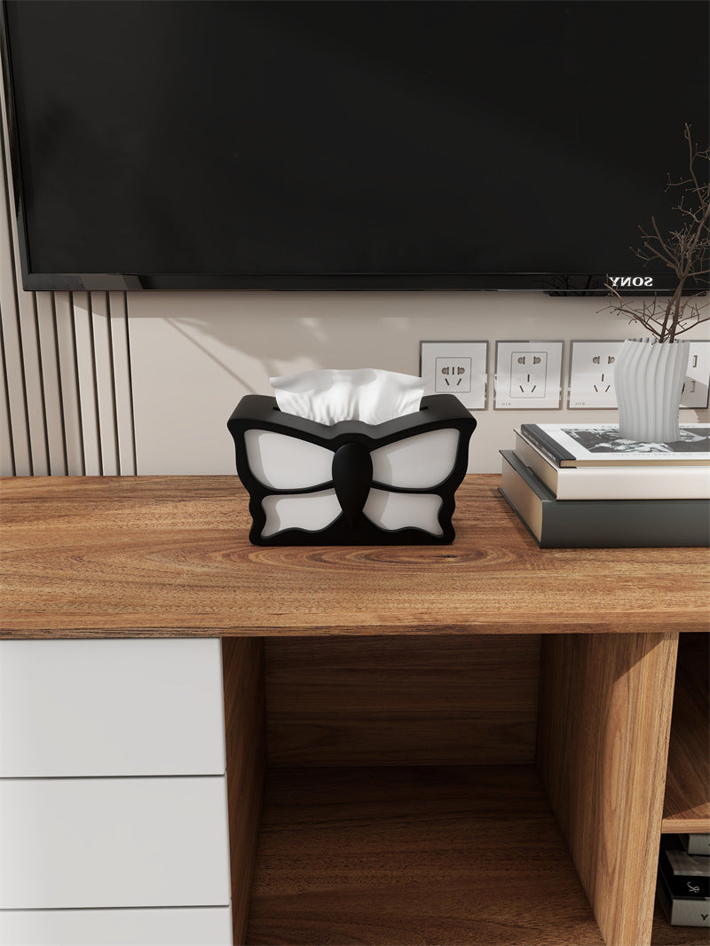 Beautiful Butterfly Tissue Box, Unique Artistic Desktop Decoration