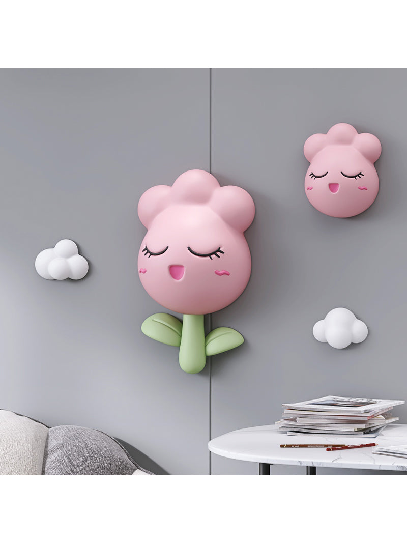 Beautiful shy pink tulip wall decoration, classroom baby room flower decoration