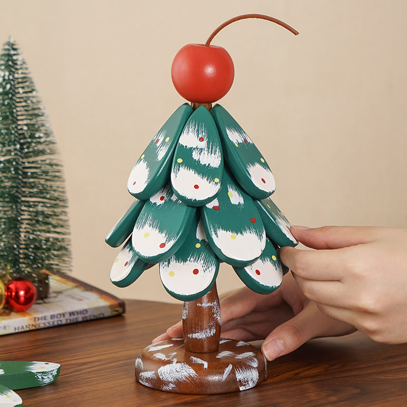 Beautiful Wooden Christmas Tree Kitchen Coasters,Desktop Decorations Ornaments