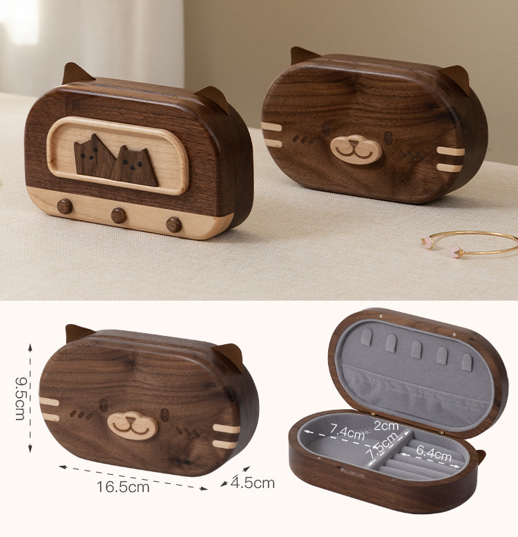 Beautiful Wooden Jewelry Box, Cat Design Inspiration, Gift Ideas For Girls