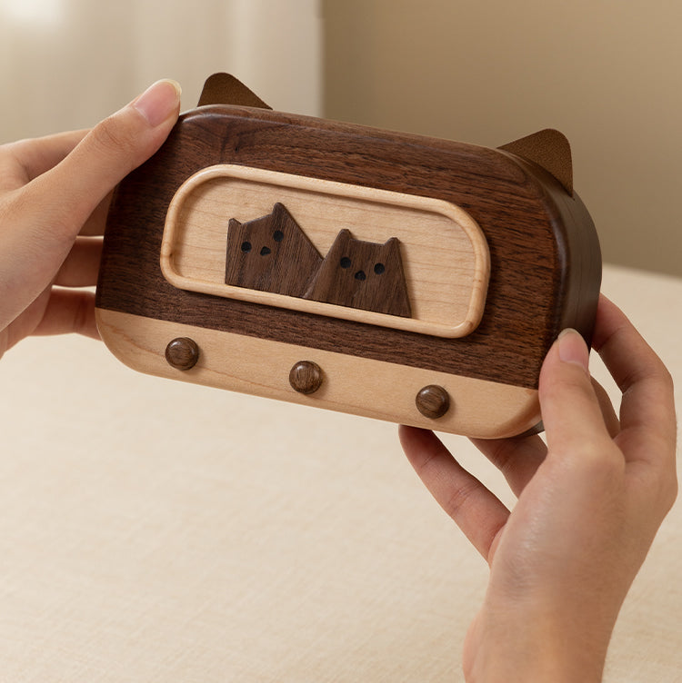 Beautiful Wooden Jewelry Box, Cat Design Inspiration, Gift Ideas For Girls