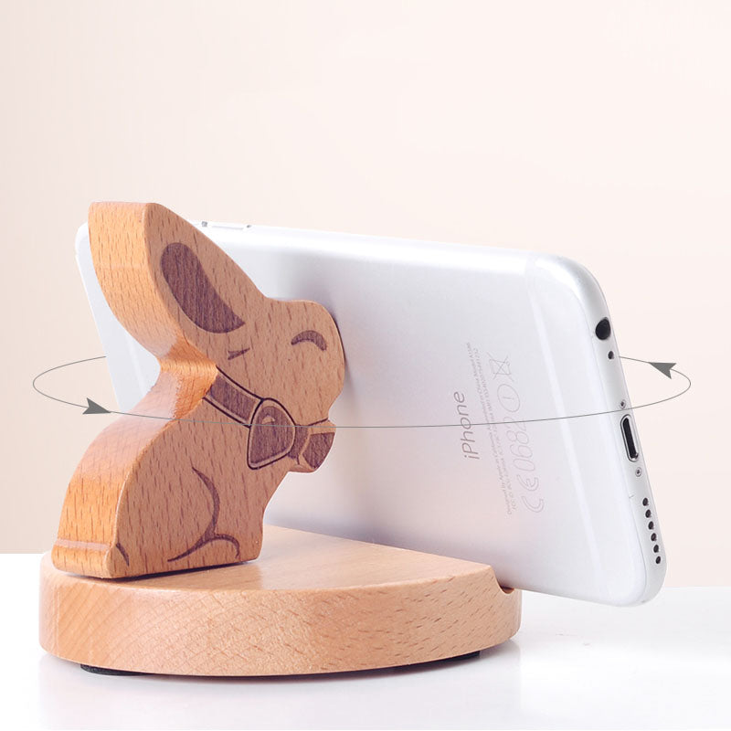 Big Ears Bunny Wooden Mobile Phone Holder