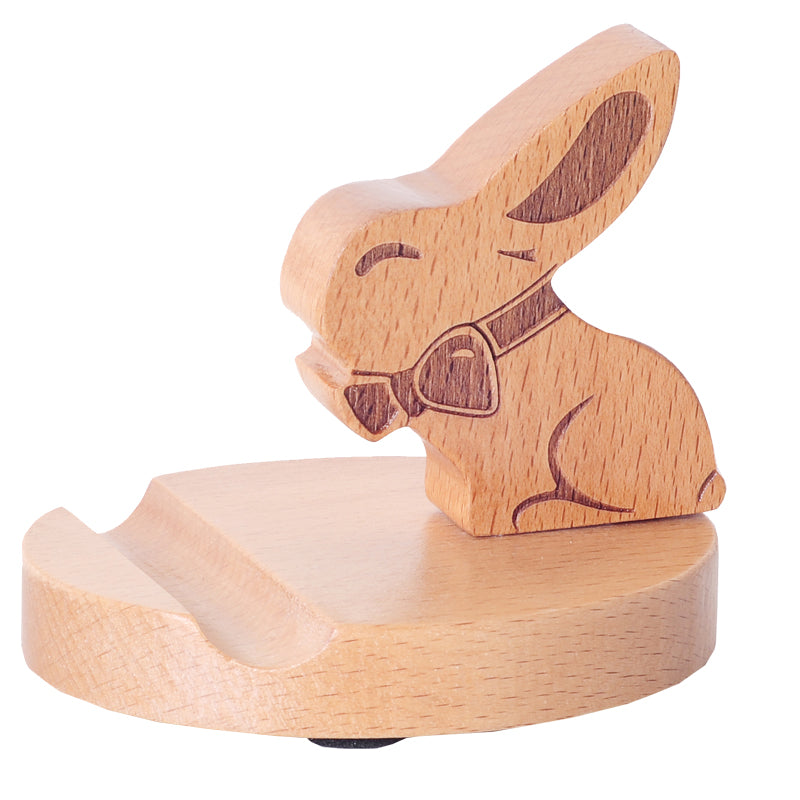 Big Ears Bunny Wooden Mobile Phone Holder