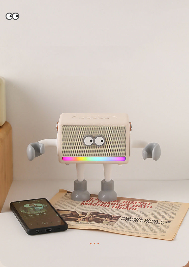 Big-eyed Doll Bluetooth Speaker with Ambient Light,Creative Gift