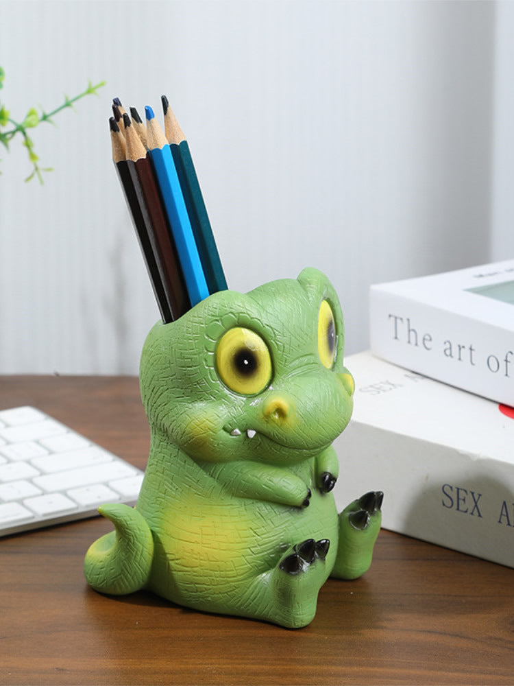 Big eyes little dinosaur pen holder, desktop decoration, creative gift