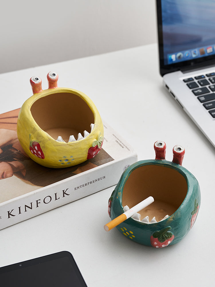 Big Mouth Monster Ceramic Ashtray, Amazing Art Decor