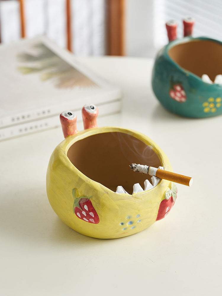 Big Mouth Monster Ceramic Ashtray, Amazing Art Decor