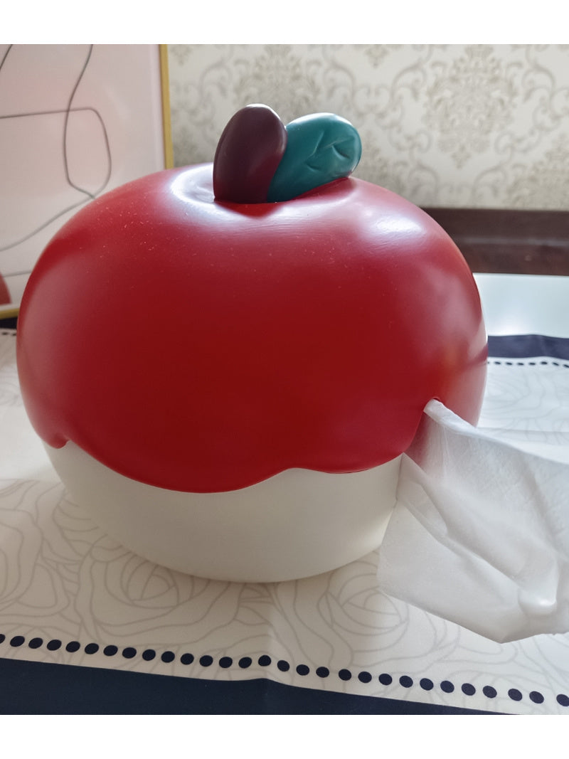 Big Red Apple Facial Tissue Box, Personalized Home Office Decoration