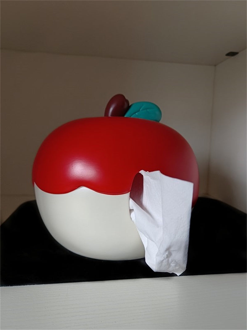 Big Red Apple Facial Tissue Box, Personalized Home Office Decoration