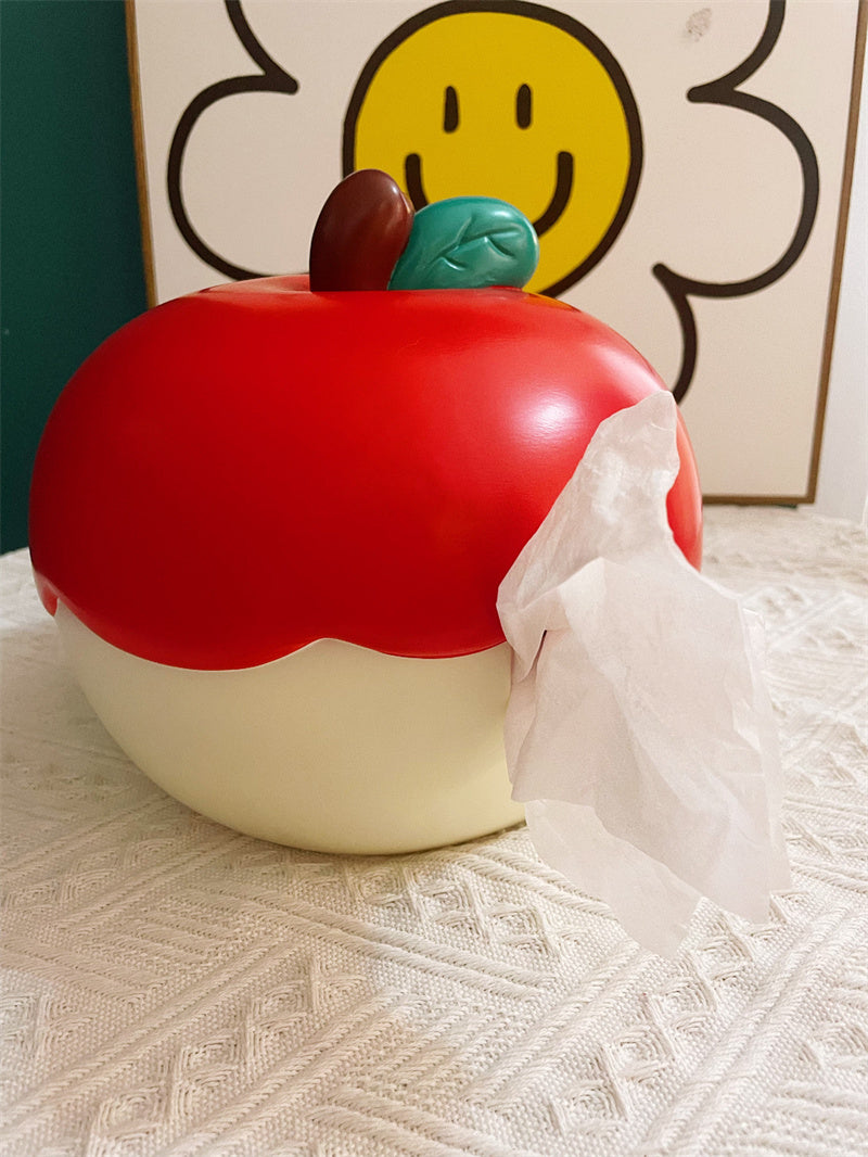 Big Red Apple Facial Tissue Box, Personalized Home Office Decoration