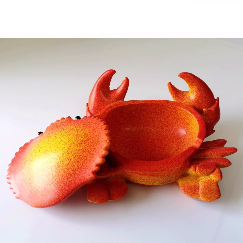 Big red crab ashtray, unique office desktop decoration