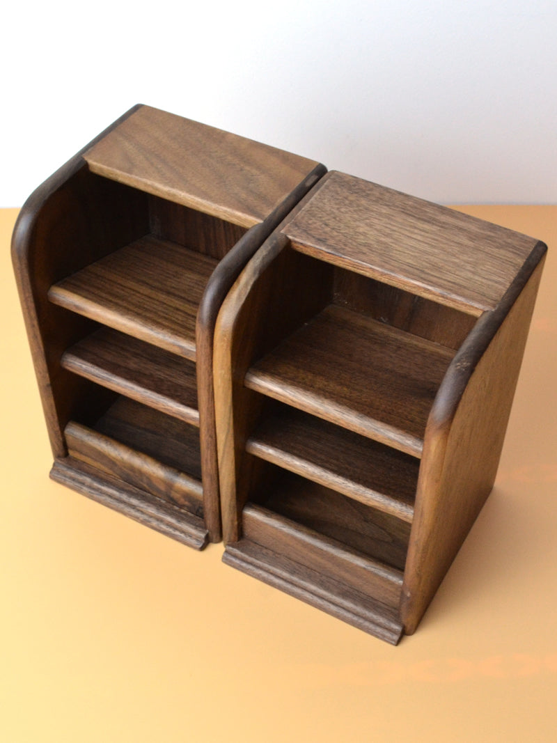 Black Walnut Office Organization Pen Holder, Desktop Storage Box