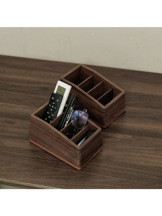 Black Walnut Office Storage Box,  Pen Holder,Desktop Organize