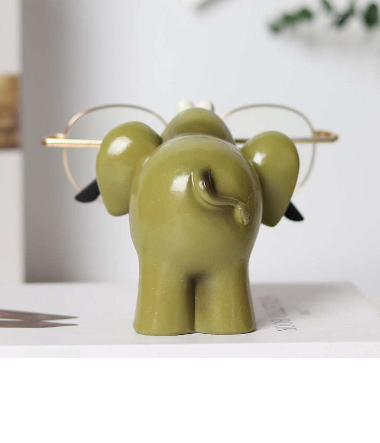 Cartoon Elephant Glasses Holder,Desktop Animal Ornaments