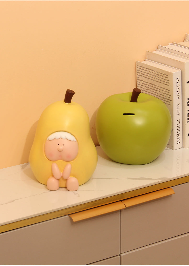 Cartoon Fruit Piggy Bank, Creative Holiday Gift For Children, Desktop Decoration Props