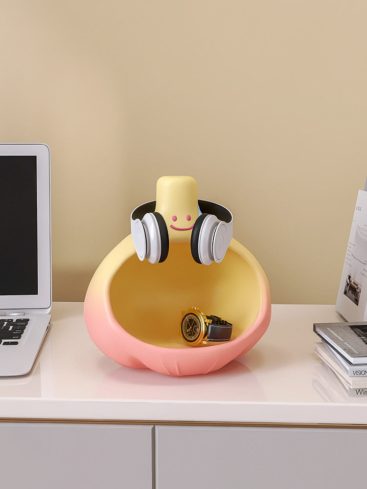 Cartoon Garlic Storage Box: Desk Organizer and Candy Tray