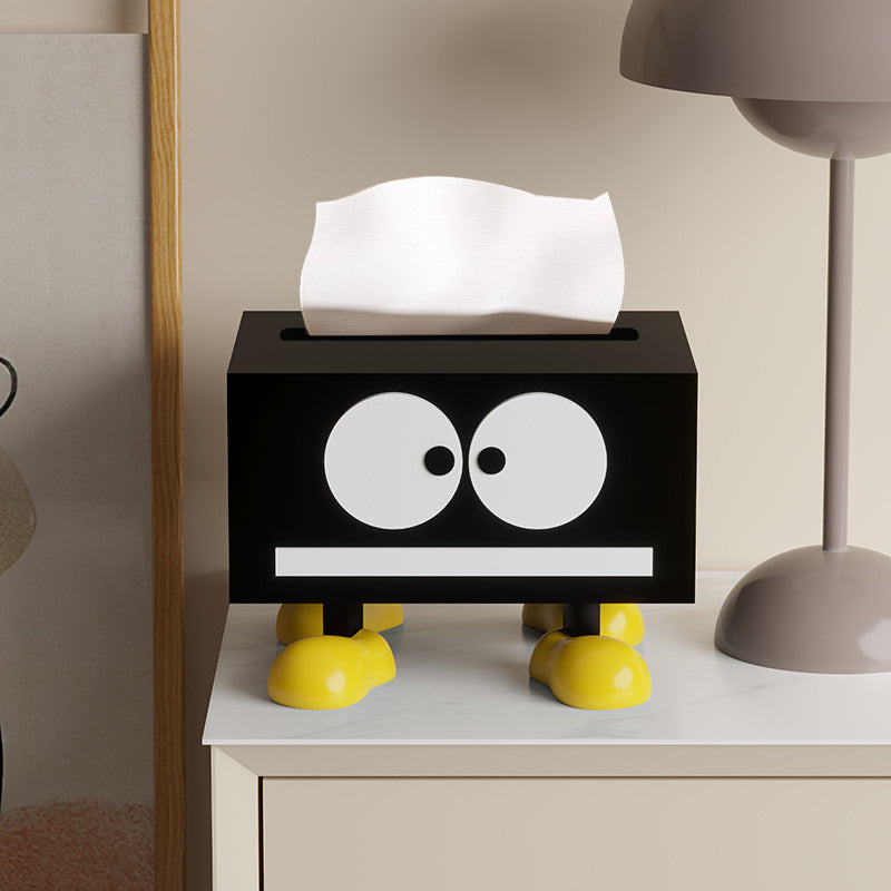 Cartoon Monster Tissue Box With Big Black Eyes,Desk Decoration Ideas