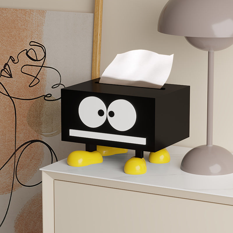 Cartoon Monster Tissue Box With Big Black Eyes,Desk Decoration Ideas