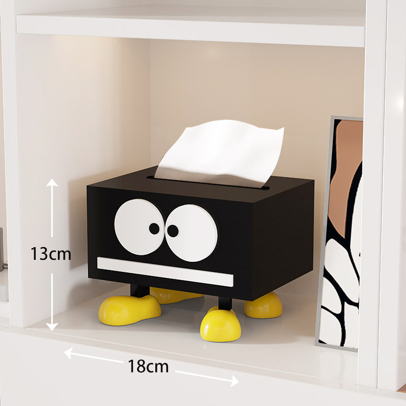 Cartoon Monster Tissue Box With Big Black Eyes,Desk Decoration Ideas