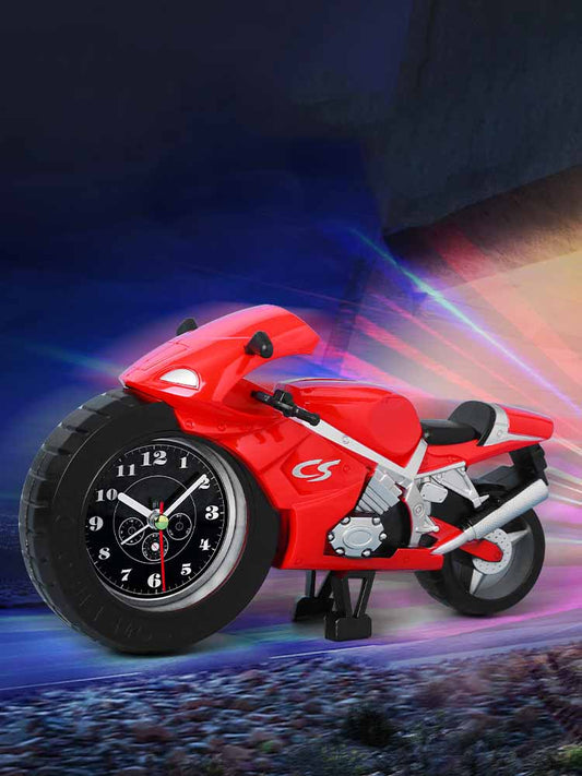 Cartoon Motorcycle Desktop Small Clock, Children'S Toy Ornaments