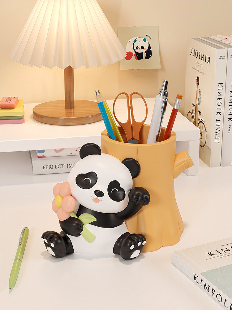 Cartoon Panda Office Organizing Pen Holder, Cute Children’S Gift