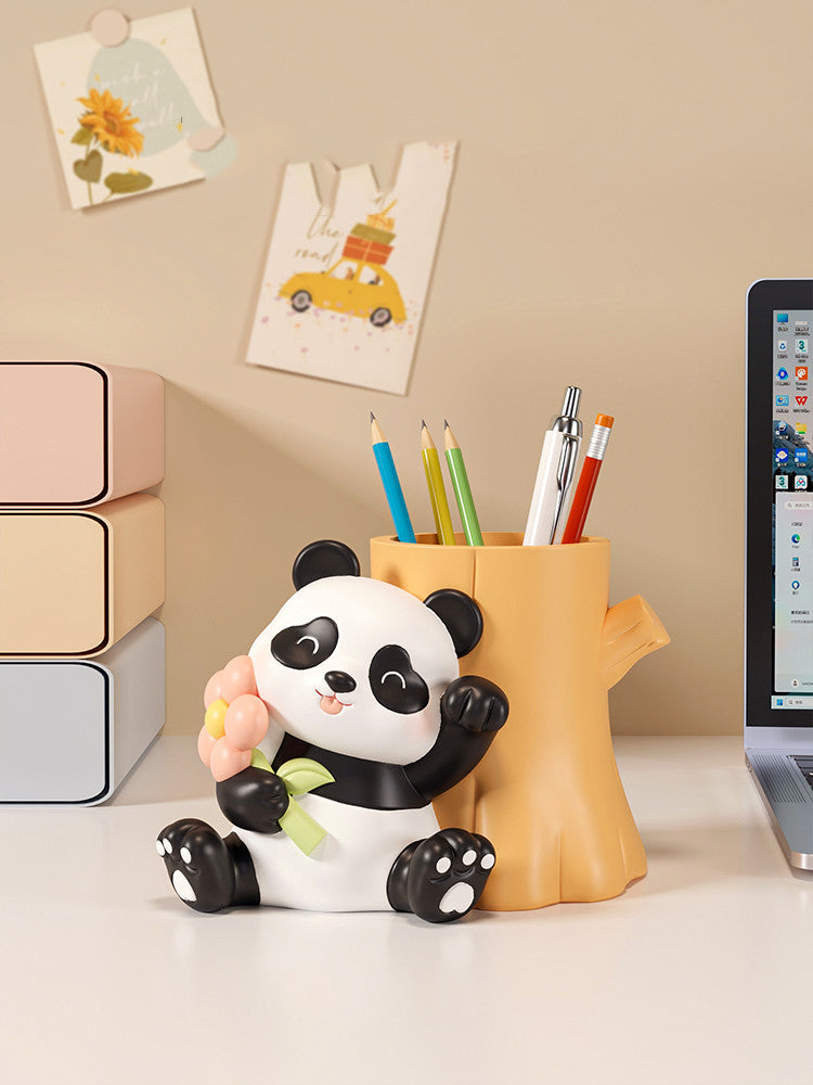 Cartoon Panda Office Organizing Pen Holder, Cute Children’S Gift