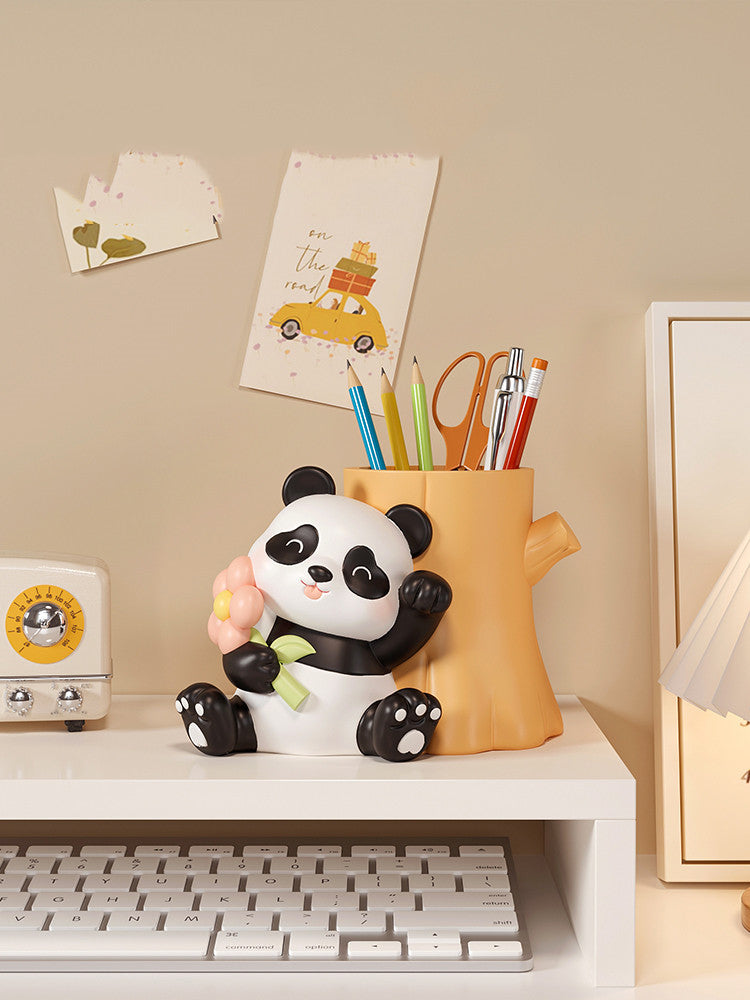 Cartoon Panda Office Organizing Pen Holder, Cute Children’S Gift