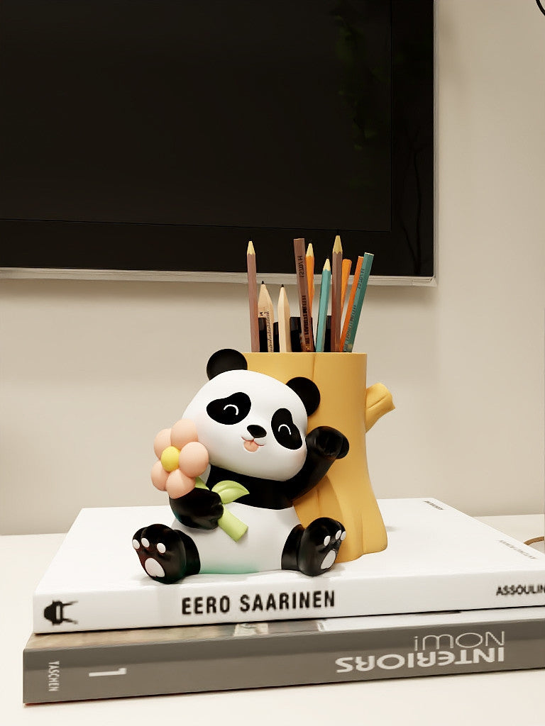 Cartoon Panda Office Organizing Pen Holder, Cute Children’S Gift