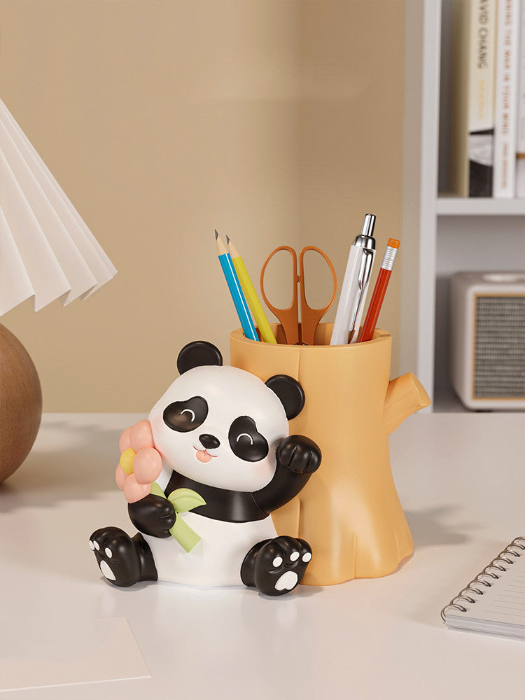 Cartoon Panda Office Organizing Pen Holder, Cute Children’S Gift