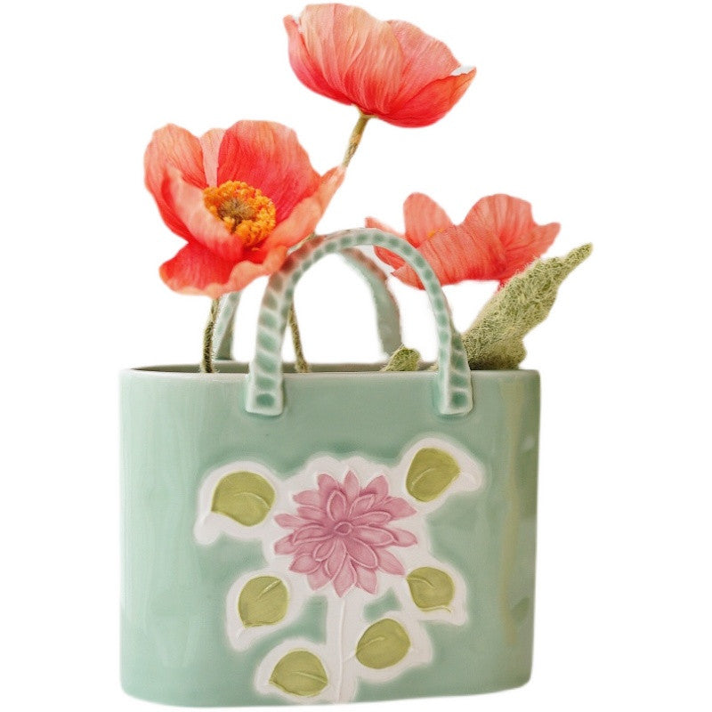 Ceramic Handbag Vase and Storage Box: Stylish and Functional Decor